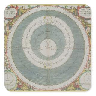 Ptolemaic System, from 'The Celestial Atlas, or Th Square Sticker