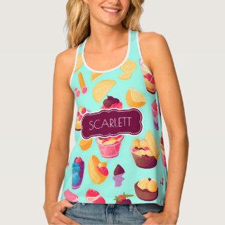 Pudding Mosaic Colorful Personalized Pattern Tank Top