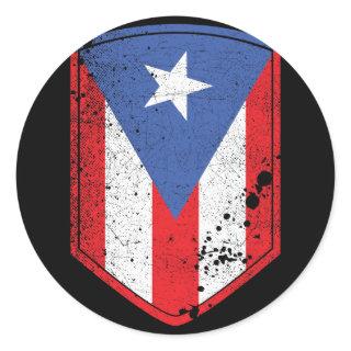 Puerto Rico Flag Classic Round Sticker