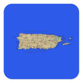 Puerto Rico Map Sticker