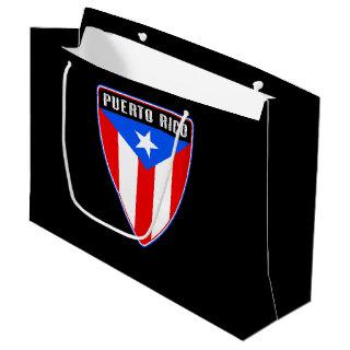 Puerto Rico Shield Large Gift Bag