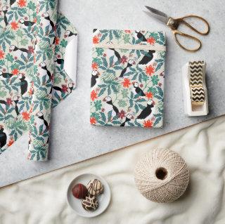 Puffin Pattern Warm Beige