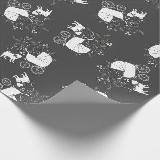 Pug Dog Baby Shower Grey Puppy Gender Neutral