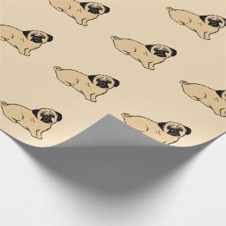 Pug Pattern Creme