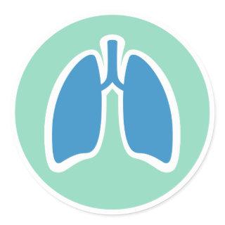 Pulmonology or pulmonologist lung logo round classic round sticker