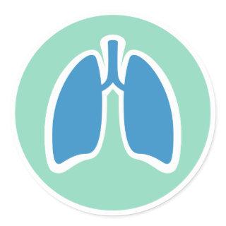 Pulmonology or pulmonologist lung logo round classic round sticker