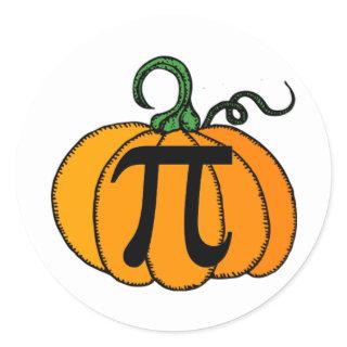 Pumpkin Pi Classic Round Sticker