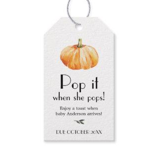 Pumpkin Pop it when she Pops  Wine Label