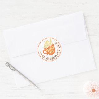 Pumpkin Spice  Badge Fall  Classic Round Sticker