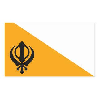 Punjab Sikh Holy Flag Sikhism Nishan Sahib Rectangular Sticker