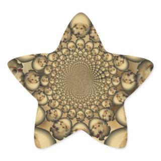 Puppy Kaleidoscope Art Print Star Sticker