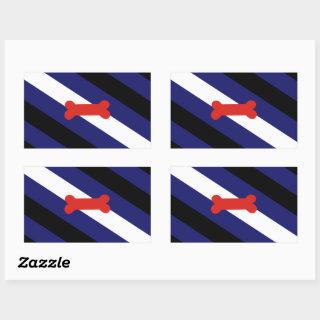 Puppy Play Pride Flag Rectangular Sticker