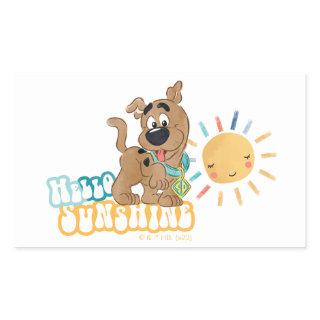 Puppy Scooby-Doo "Hello Sunshine" Rectangular Sticker