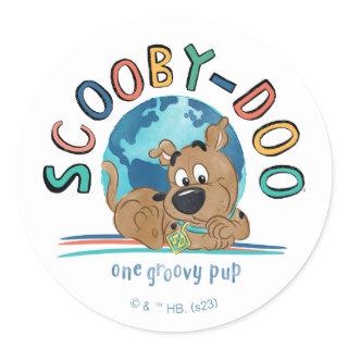 Puppy Scooby-Doo "One Groovy Pup" Classic Round Sticker