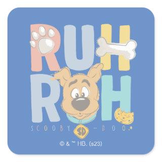 Puppy Scooby-Doo "Ruh Roh" Square Sticker