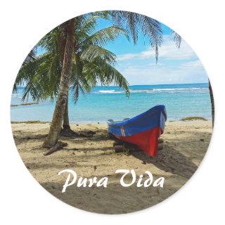 Pura Vida in Costa Rica - Central America Classic Round Sticker