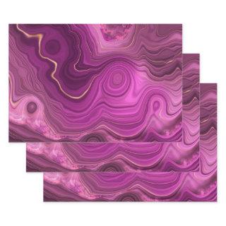 Purple Amethyst And Gold Abstract Agate  Sheets