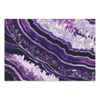 Purple Amethyst Geode and Silver Digital Art  Sheets