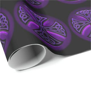 Purple and Black Celtic Cross