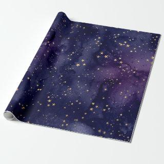 Purple and Blue Galaxy with Stars