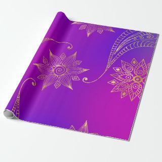 Purple and Gold Foil Arabian Bollywood