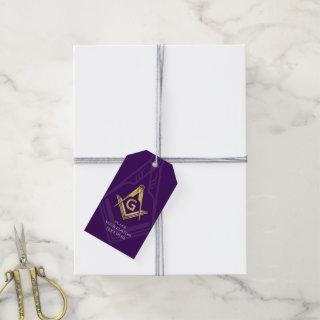 Purple and Gold Masonic Gift Tags | Freemason