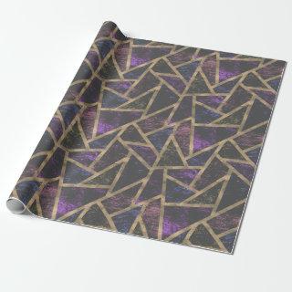 Purple and gold mosaic pattern