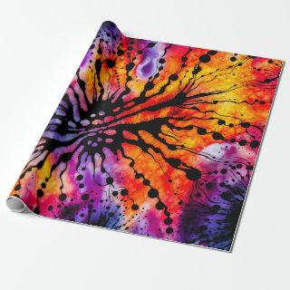 Purple and Orange Halloween Tie Dye
