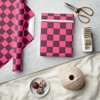 Purple and Pink Checkerboard