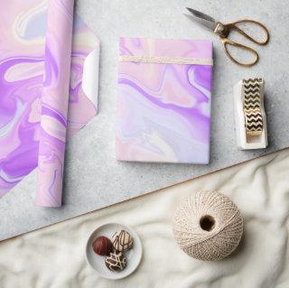 Purple and Pink Iridescent Gradient Marble