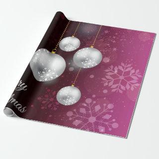 Purple and silver christmas tree balls