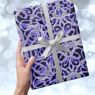 Purple and Silver Lace Pattern