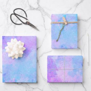 Purple and Turquoise Watercolor Splashes  Sheets