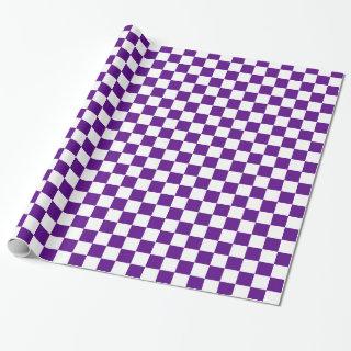 Purple and White Checker Board Pattern