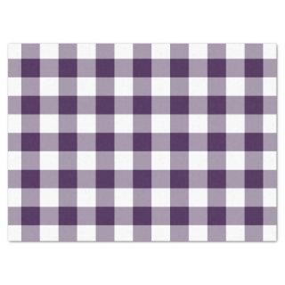 Purple and White Gingham Pattern Tissue Paper
