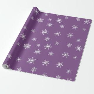 Purple and White Snowflakes Christmas