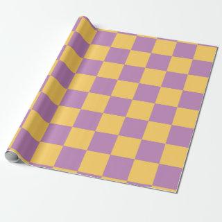Purple and Yellow Checkered