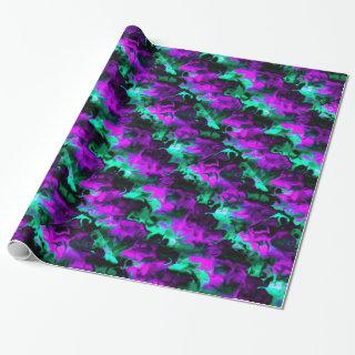 Purple Black and Green Abstract Pattern Paper