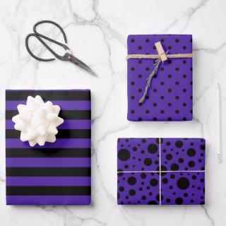 Purple/Black Patterns  Sheet Set