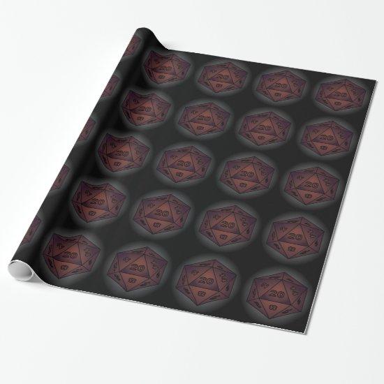purple black roll 20 dice ttrpg d&d