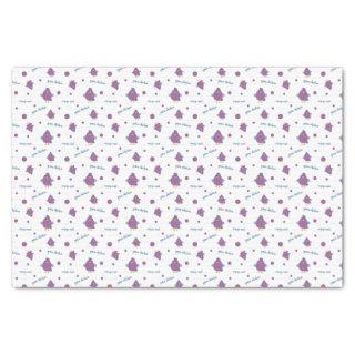 Purple & Blue Yarn Chicken Patterned Tissue Paper