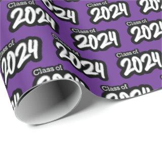 Purple Bold Brush Class of 2024