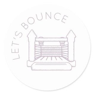 Purple Bounce House "Let's Bounce" Sticker