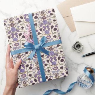 Purple Bows and Blossoms Pattern