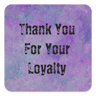 Purple Business Promotion Customer Appreciation Square Sticker