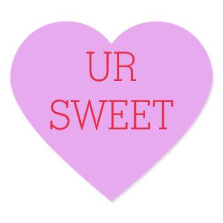 Purple Candy Conversation Heart Sticker your text