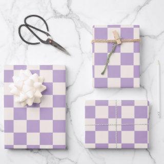Purple Check, Checkerboard Pattern, Checkered  Sheets