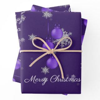 Purple Christmas Ornaments  Sheets