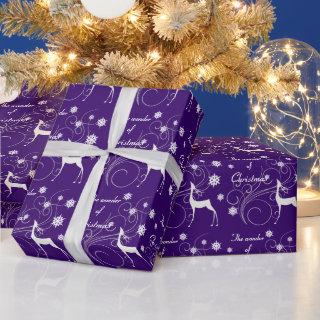 Purple Christmas Reindeer Wonder