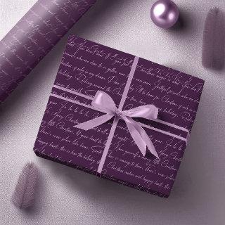 Purple Christmas Typography Pattern#36 ID1009